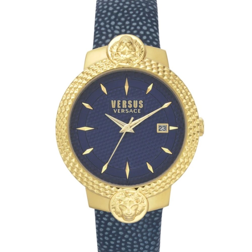 Versace Versus Gold Blue Strap Watch